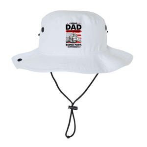 Being Dad Is An Honor Being Papa Is Priceless USA American Flag Legacy Cool Fit Booney Bucket Hat