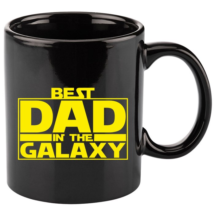 Best Dad In The Galaxy Father's Day Gift 11oz C Handle Ceramic Mug