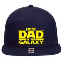 Best Dad In The Galaxy Father's Day Gift 7 Panel Mesh Trucker Snapback Hat