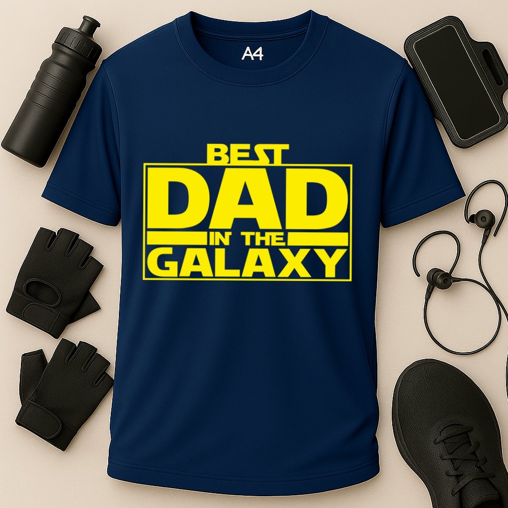 Best Dad In The Galaxy Father's Day Gift Cooling Performance Crew T-Shirt