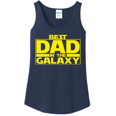 Best Dad In The Galaxy Father's Day Gift Ladies Essential Tank