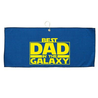 Best Dad In The Galaxy Father's Day Gift Large Microfiber Waffle Golf Towel