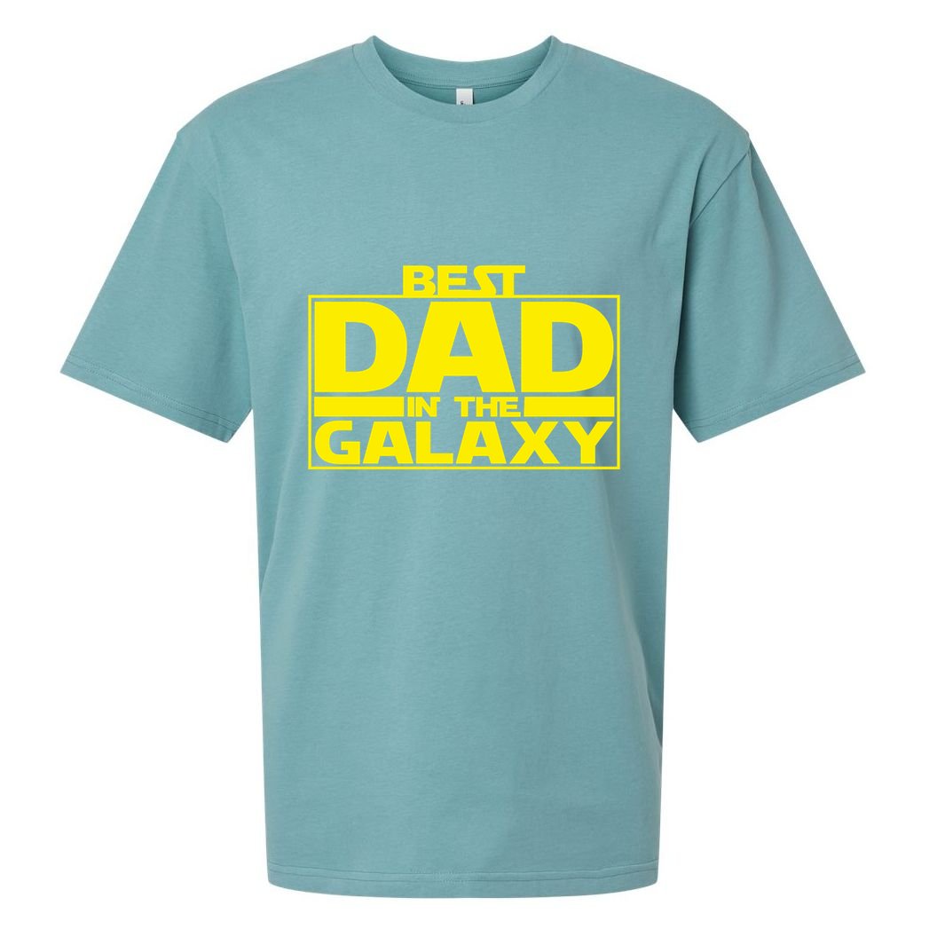 Best Dad In The Galaxy Father's Day Gift Sueded Cloud Jersey T-Shirt