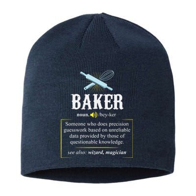 Baker Definition I Funny Baking Sustainable Beanie