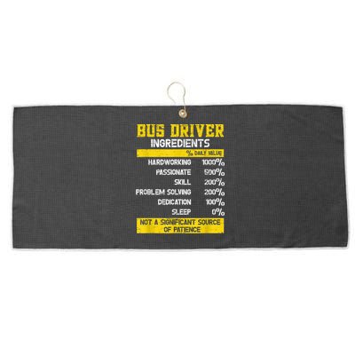 Bus Driver Ingredients Large Microfiber Waffle Golf Towel