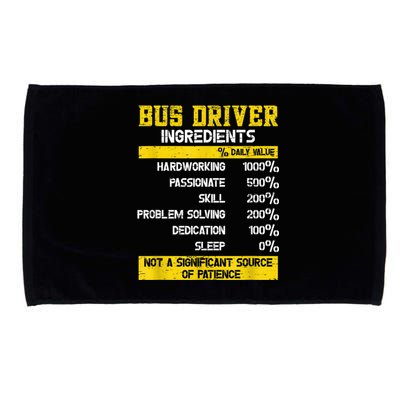 Bus Driver Ingredients Microfiber Hand Towel