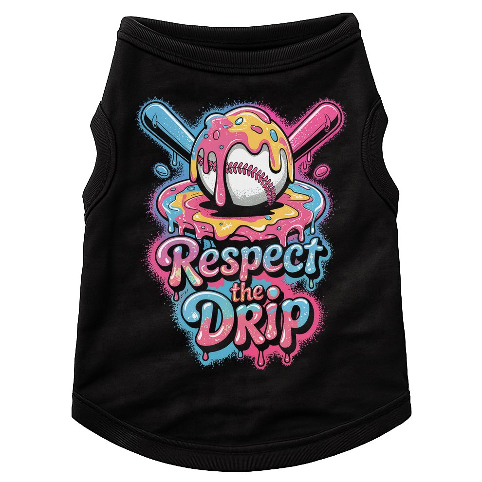 Baseball Drip Ice Cream Style For And Women Doggie Tank