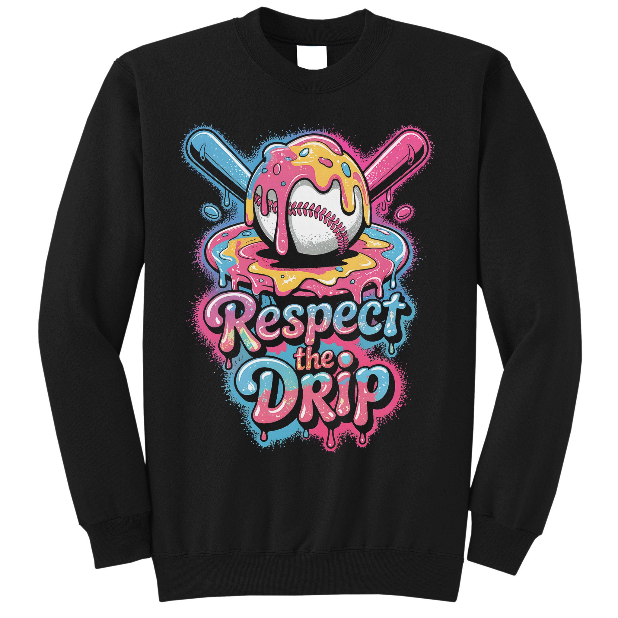 Baseball Drip Ice Cream Style For And Women Sweatshirt