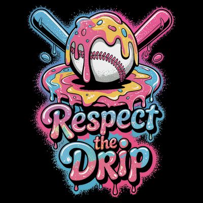 Baseball Drip Ice Cream Style For And Women T-Shirt