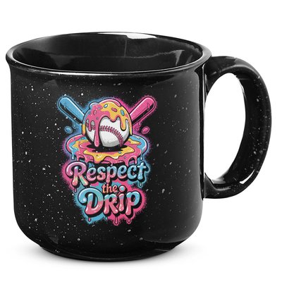 Baseball Drip Ice Cream Style For And Women 15oz Campfire Ceramic Mug