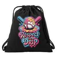 Baseball Drip Ice Cream Style For And Women Drawstring Bag