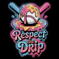 Baseball Drip Ice Cream Style For And Women Drawstring Bag