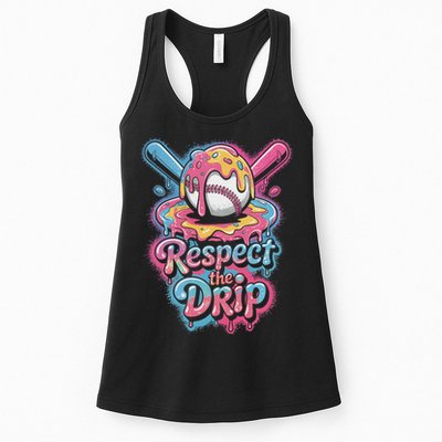 Baseball Drip Ice Cream Style For And Women Womens Tank Top