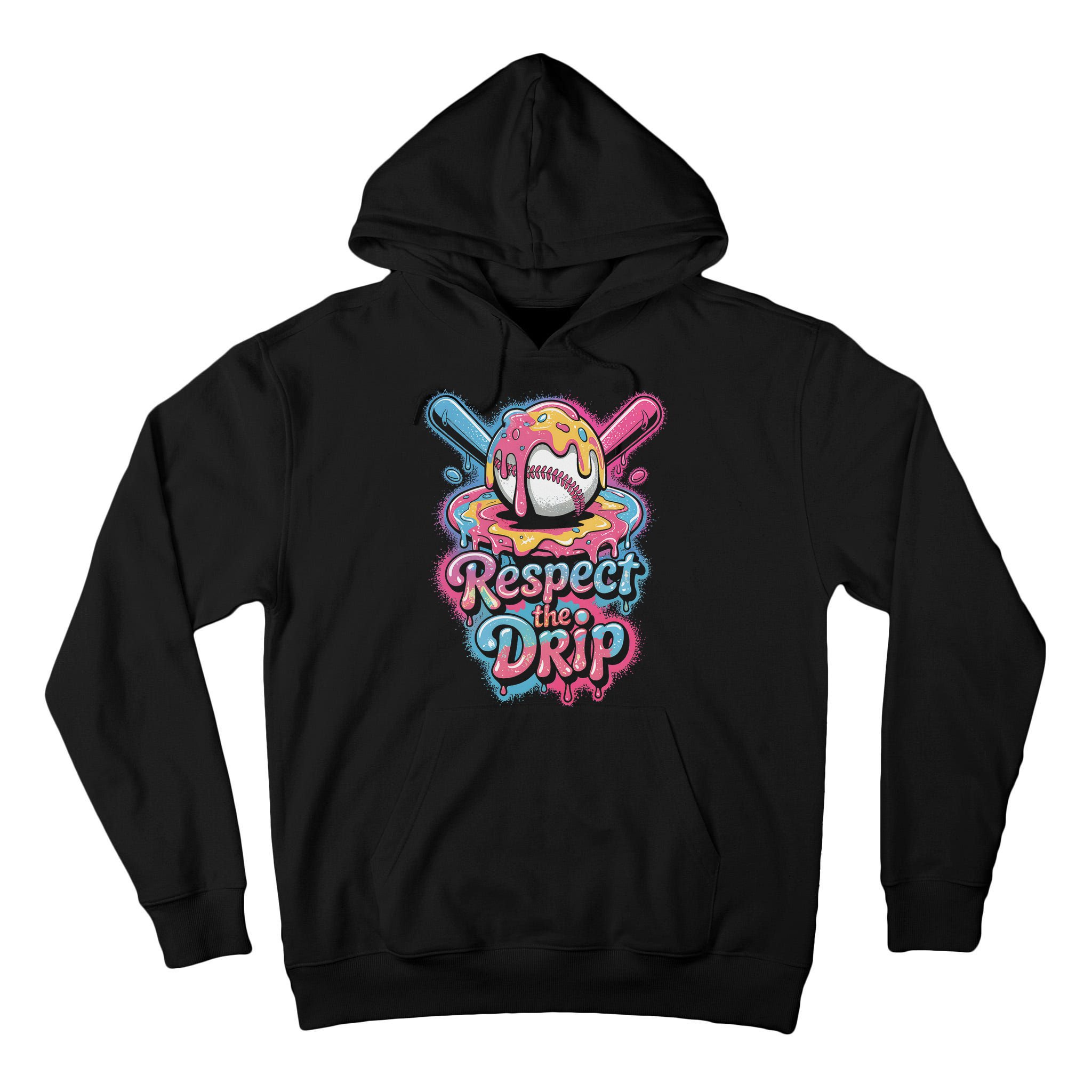 Baseball Drip Ice Cream Style For And Women Tall Hoodie