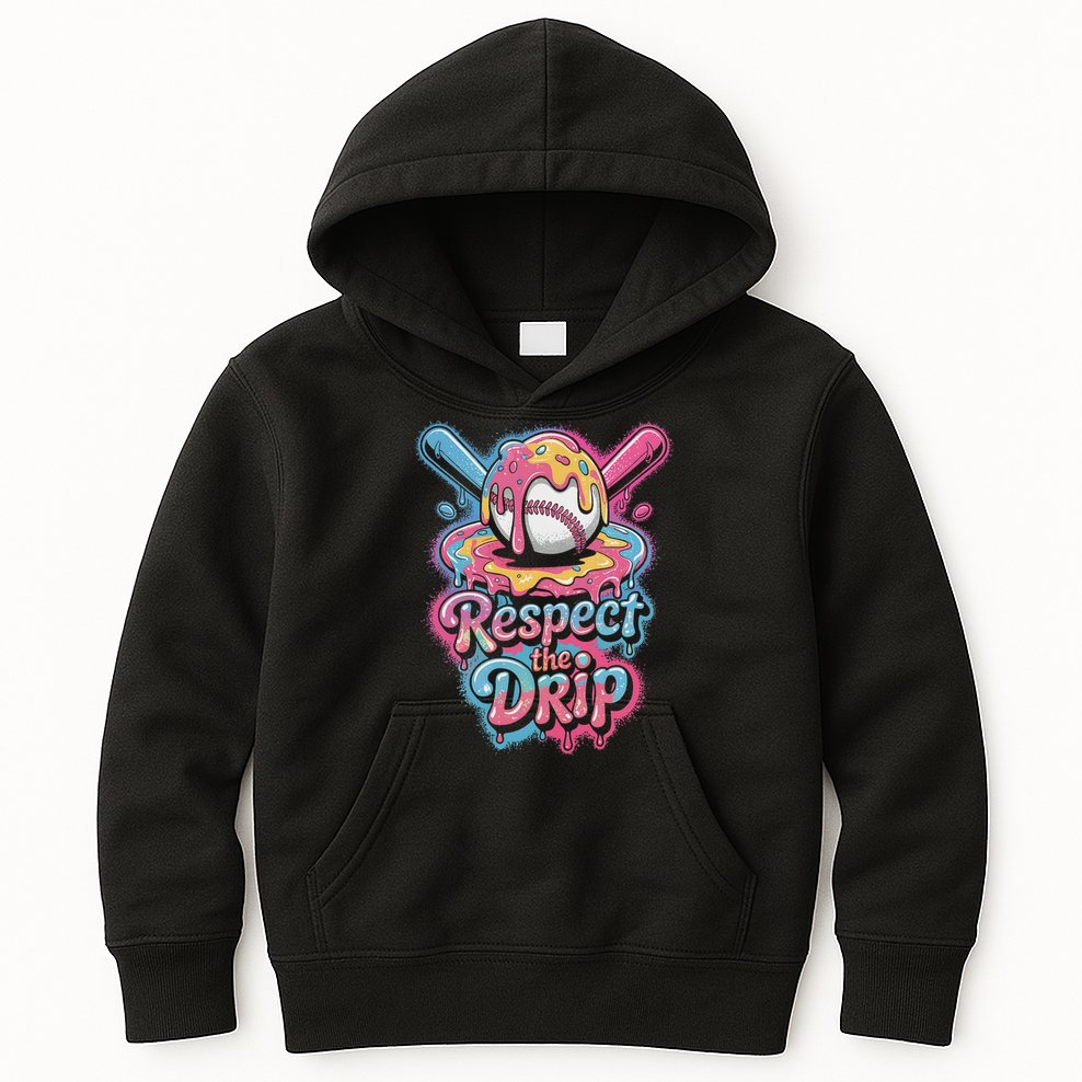 Baseball Drip Ice Cream Style For And Women Kids Hoodie