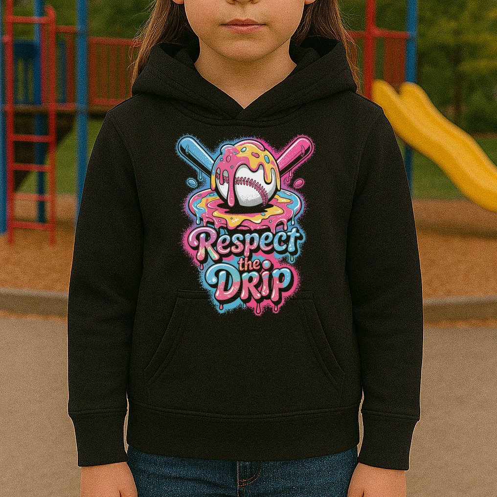 Baseball Drip Ice Cream Style For And Women Kids Hoodie