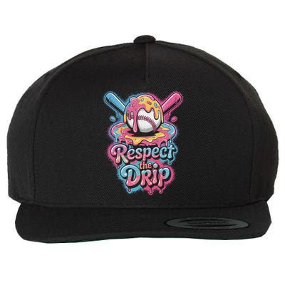 Baseball Drip Ice Cream Style For And Women Wool Snapback Cap