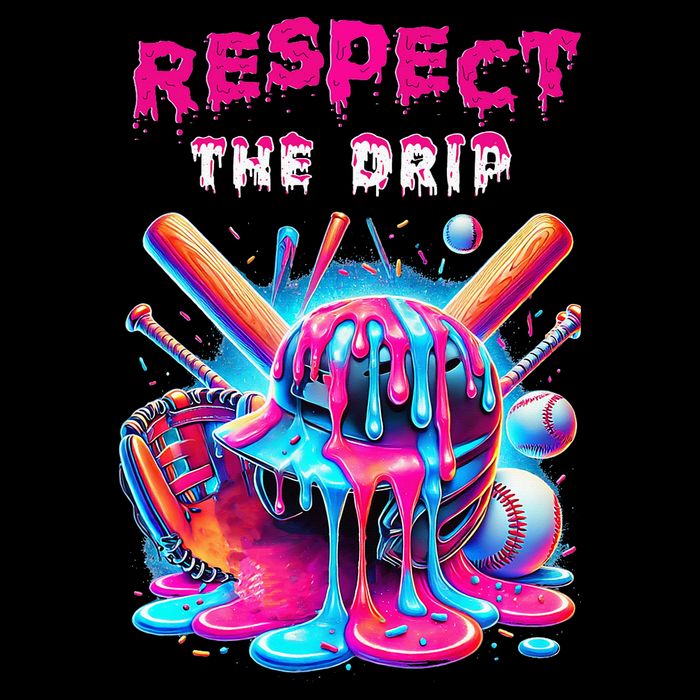 Baseball Drip Ice Cream Drip Respect The Drip T-Shirt