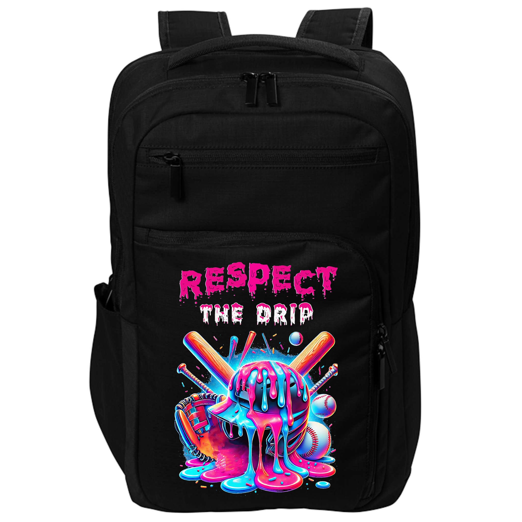 Baseball Drip Ice Cream Drip Respect The Drip Impact Tech Backpack