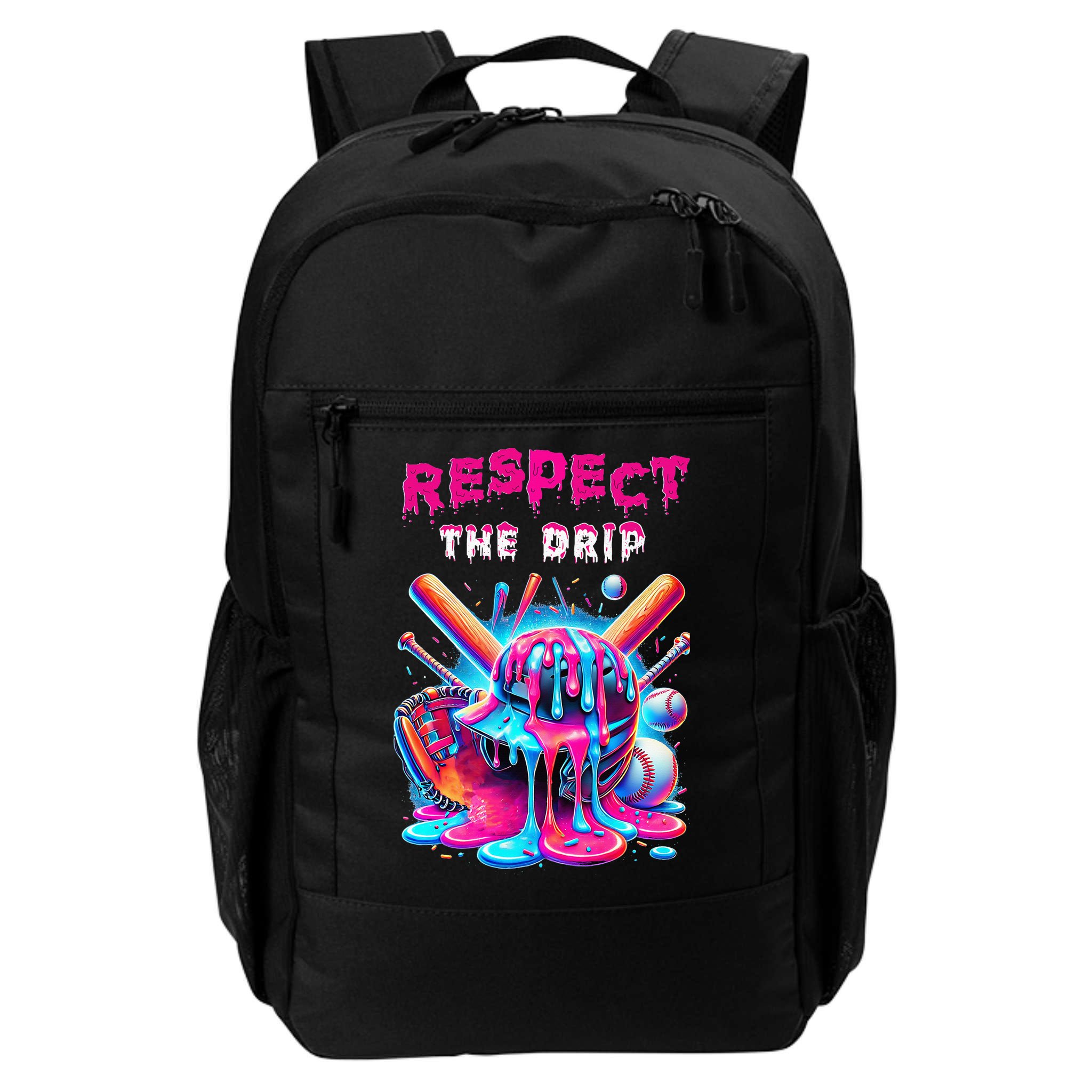 Baseball Drip Ice Cream Drip Respect The Drip Backpack