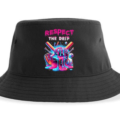 Baseball Drip Ice Cream Drip Respect The Drip Sustainable Bucket Hat