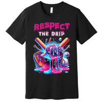 Baseball Drip Ice Cream Drip Respect The Drip Premium T-Shirt