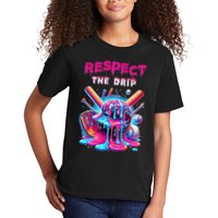 Baseball Drip Ice Cream Drip Respect The Drip Kids T-Shirt