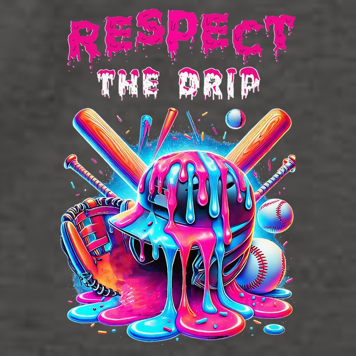 Baseball Drip Ice Cream Drip Respect The Drip Vector Backpack