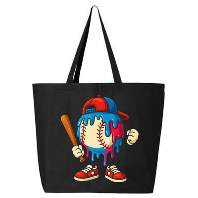 Baseball Drip Ice Cream Drip Sport Game Day 25L Jumbo Tote