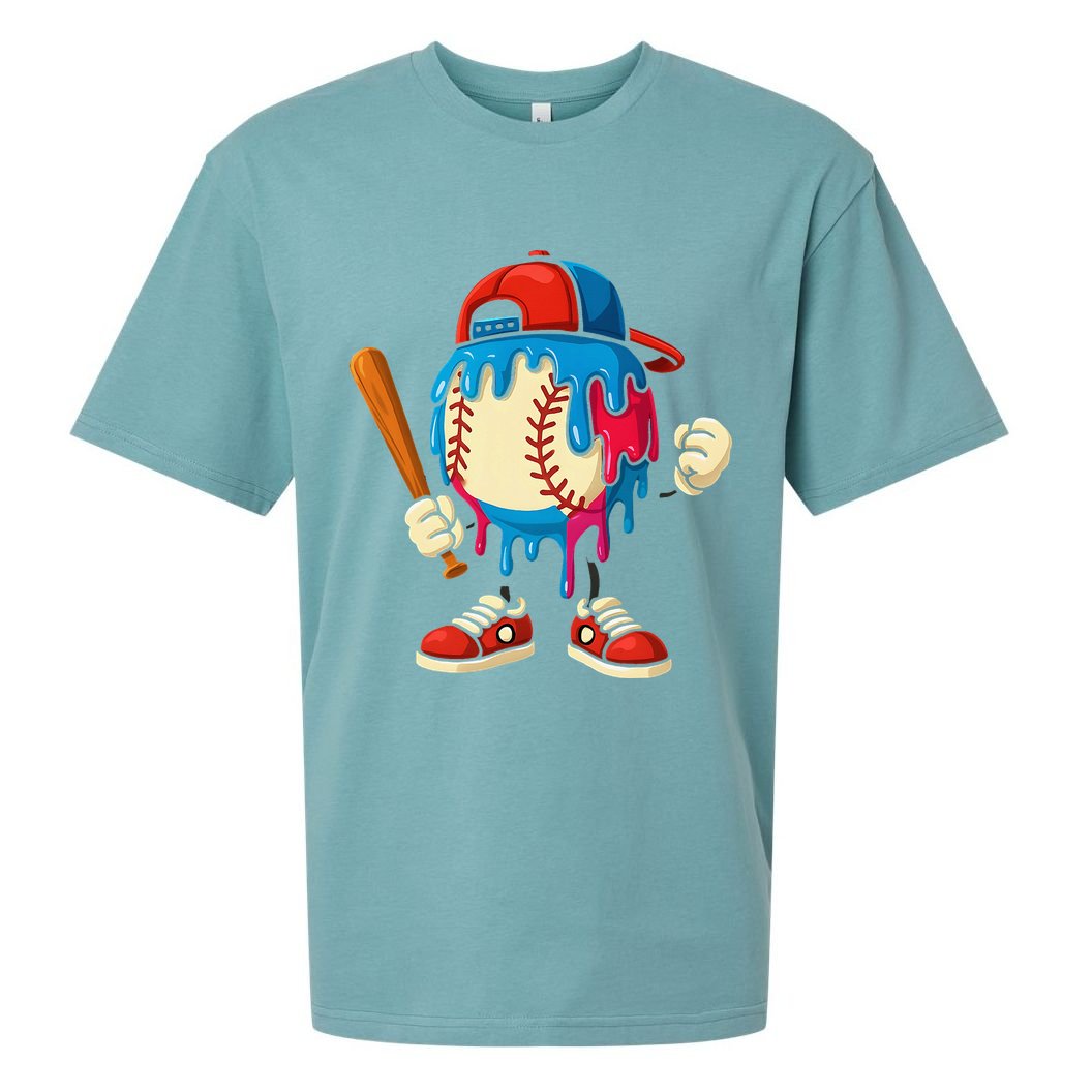 Baseball Drip Ice Cream Drip Sport Game Day Sueded Cloud Jersey T-Shirt