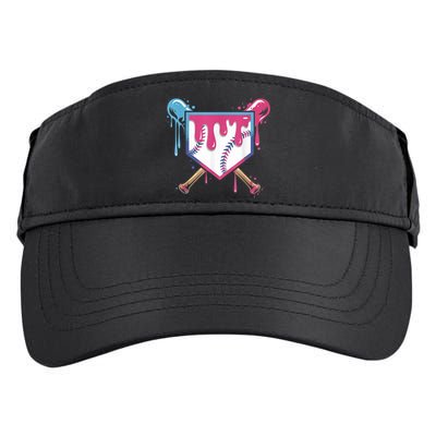 Baseball Drip  Ice Cream Drip Bo.ys Baseball Adult Drive Performance Visor