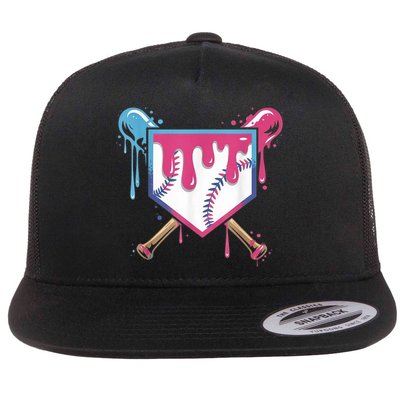 Baseball Drip  Ice Cream Drip Bo.ys Baseball Flatbill Hat