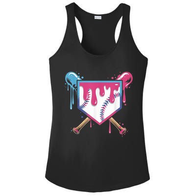Baseball Drip  Ice Cream Drip Bo.ys Baseball Ladies PosiCharge Competitor Racerback Tank
