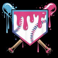 Baseball Drip  Ice Cream Drip Bo.ys Baseball Cooling Performance Long Sleeve Crew