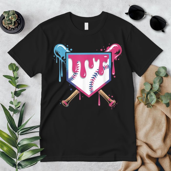 Baseball Drip  Ice Cream Drip Bo.ys Baseball Premium T-Shirt