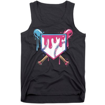 Baseball Drip  Ice Cream Drip Bo.ys Baseball Tank Top