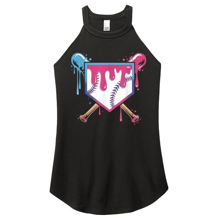 Baseball Drip  Ice Cream Drip Bo.ys Baseball Women's Perfect Tri Rocker Tank