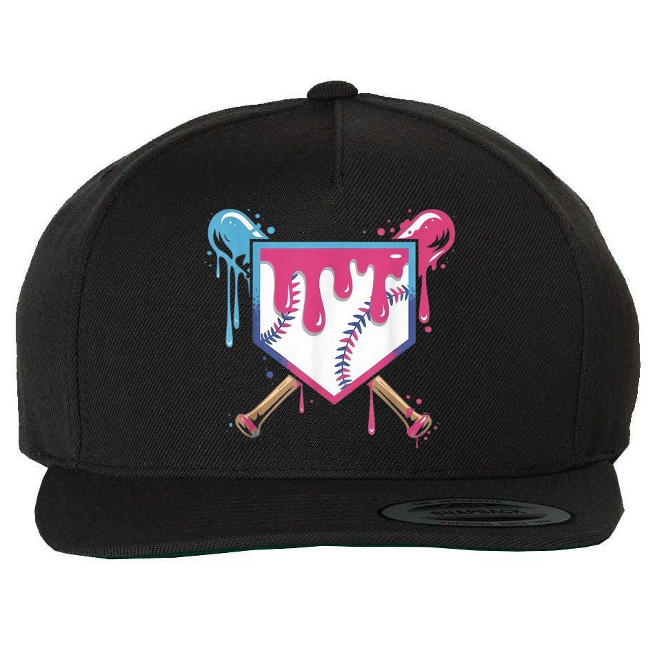 Baseball Drip  Ice Cream Drip Bo.ys Baseball Wool Snapback Cap