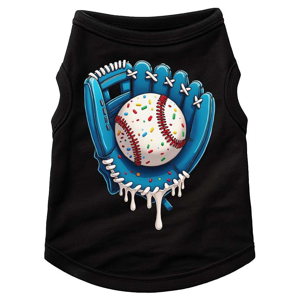 Baseball Drip Ice Cream Sprinkles Baseball Glove Doggie Tank