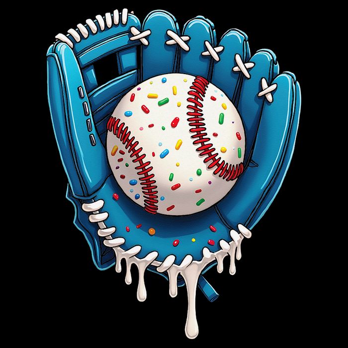 Baseball Drip Ice Cream Sprinkles Baseball Glove Baby Bodysuit