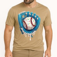Baseball Drip Ice Cream Sprinkles Baseball Glove Cooling Performance Crew T-Shirt