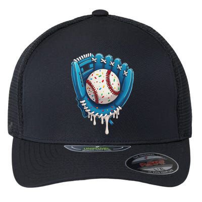 Baseball Drip Ice Cream Sprinkles Baseball Glove Flexfit Unipanel Trucker Cap