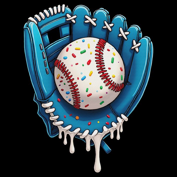 Baseball Drip Ice Cream Sprinkles Baseball Glove Hoodie