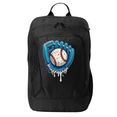 Baseball Drip Ice Cream Sprinkles Baseball Glove City Backpack