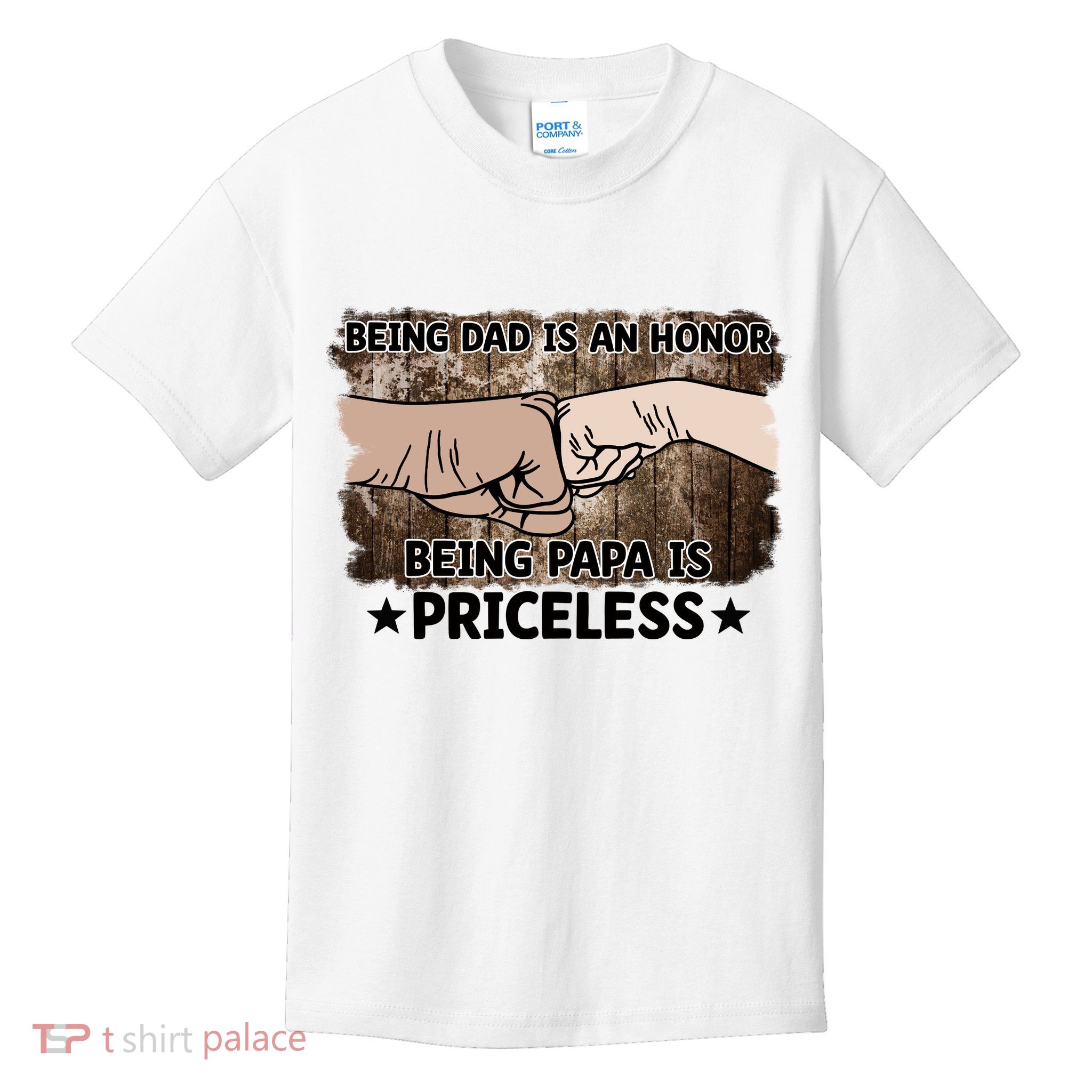 Being Dad Is An Honor Being Papa Is Priceless Father's Day Kids T-Shirt