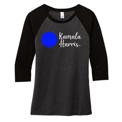 Blue Dot In A Red State Nebraska Vote Kamala Harris Walz Women's Tri-Blend 3/4-Sleeve Raglan Shirt