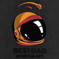 Best Dad In The Galaxy Astronaut Gift 7 Panel Mesh Trucker Snapback Hat