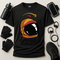Best Dad In The Galaxy Astronaut Gift Cooling Performance Crew T-Shirt