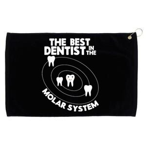 Best Dentist In The Molar System Design Funny Tooth Pun Grommeted Golf Towel