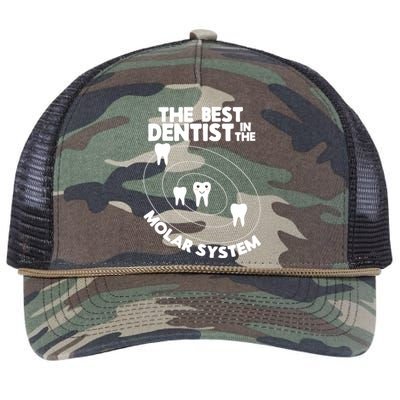 Best Dentist In The Molar System Design Funny Tooth Pun Retro Rope Trucker Hat Cap